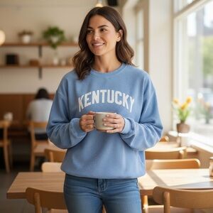 Blue Crew Neck Sweater